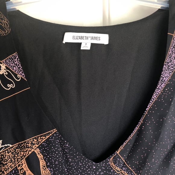 ELIZABETH AND JAMES Lilou Print Silk Dress Size 2 - Picture 5 of 8